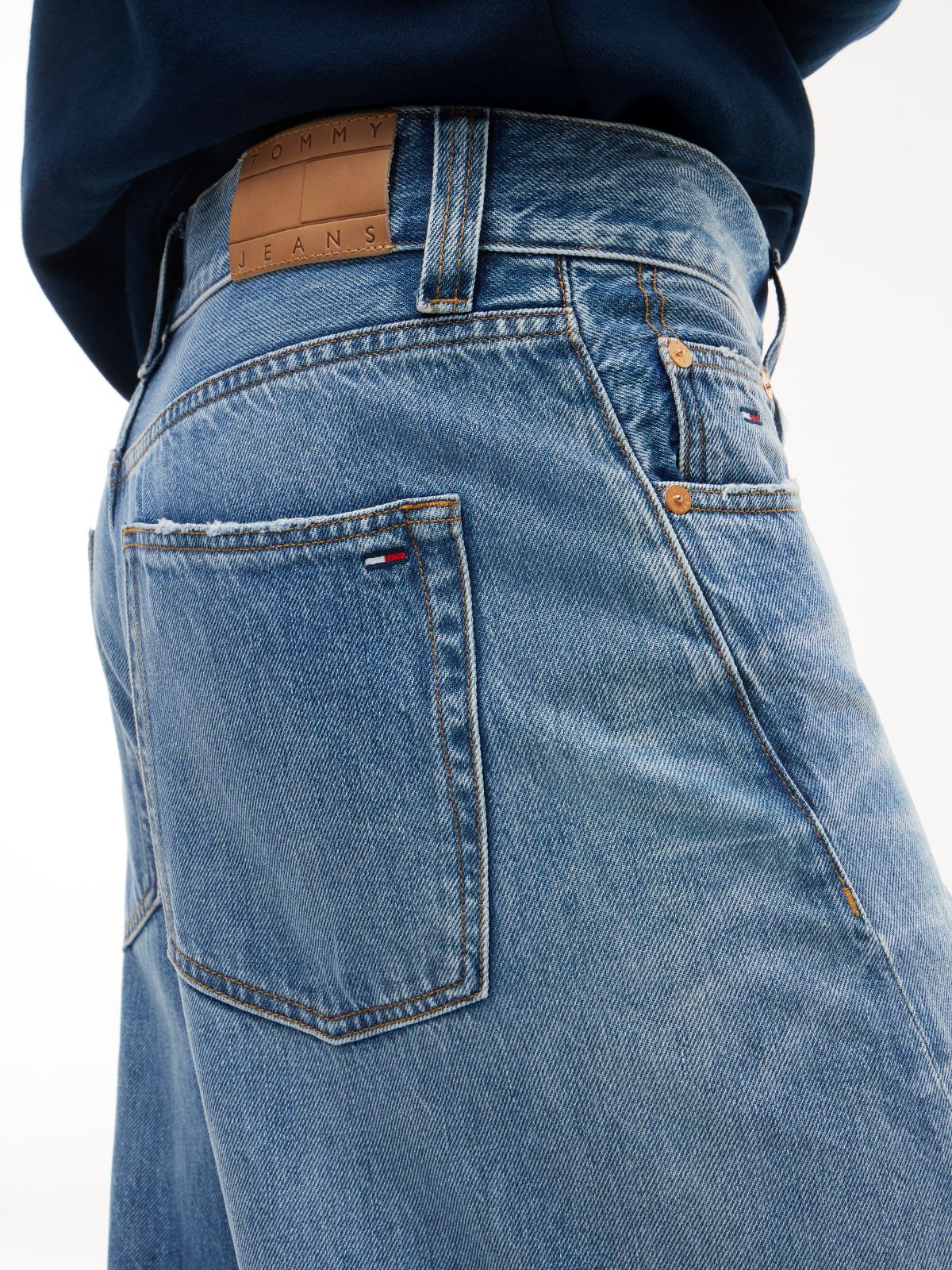 Ashton Barrel Twisted Seam Jeans — Denim