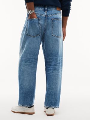 jean barrel ashton à coutures décalées denim pour hommes tommy jeans