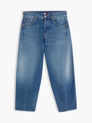 jean barrel ashton à coutures décalées denim pour hommes tommy jeans