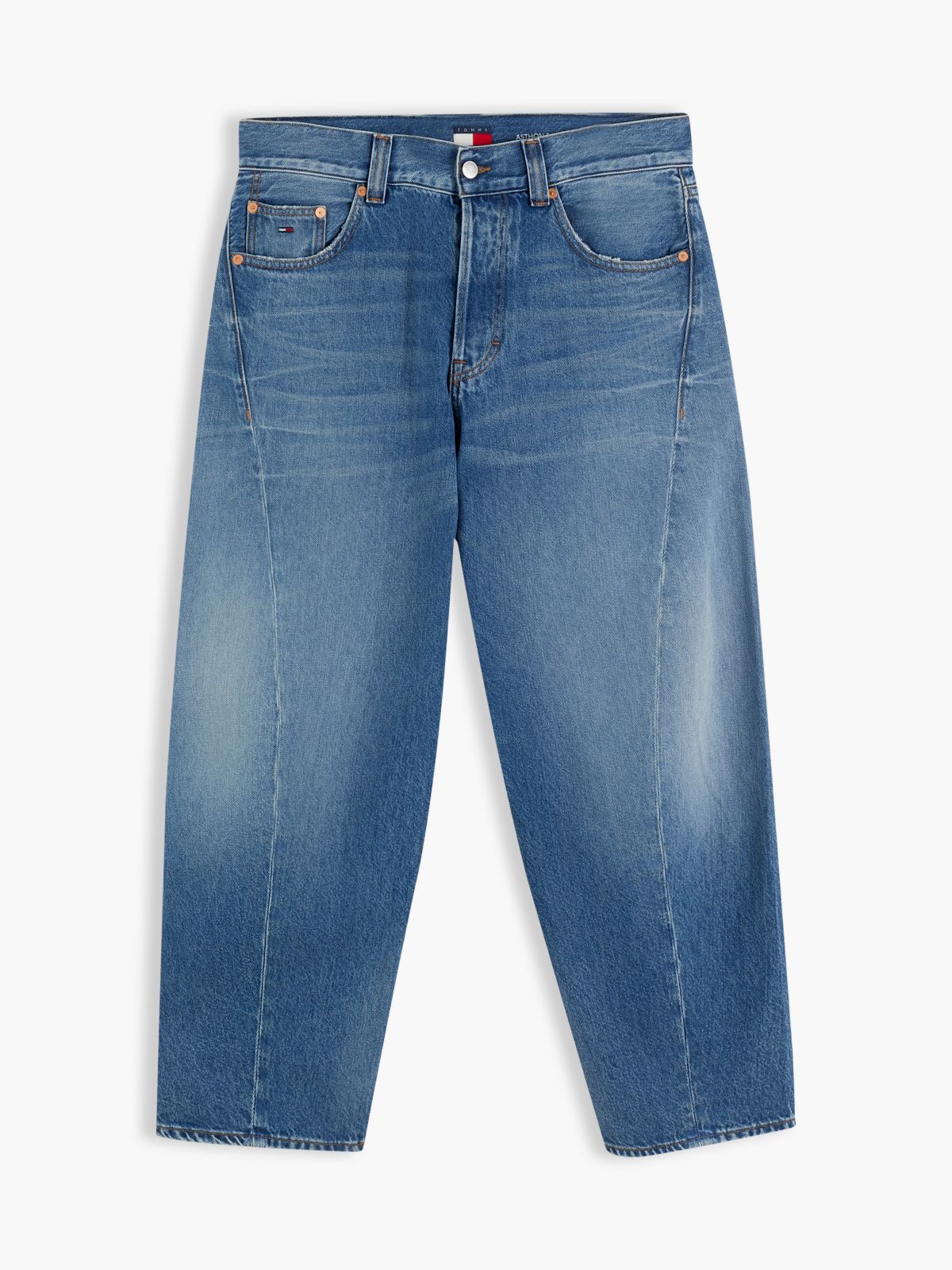 Ashton Barrel Twisted Seam Jeans — Denim