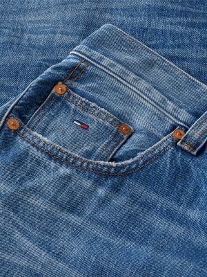 jean barrel ashton à coutures décalées denim pour hommes tommy jeans