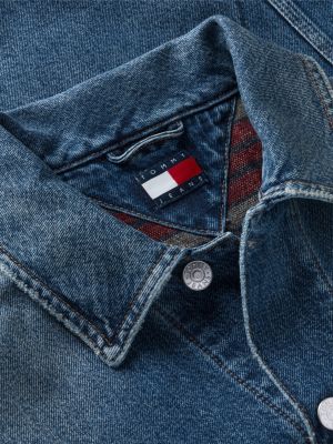 denim relaxed fit denim-truckerjacke im western-stil für herren - tommy jeans