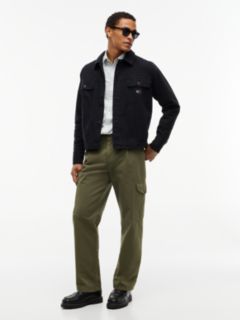 Textured Herringbone Oversized Overshirt — Black 2
