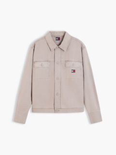 Textured Herringbone Oversized Overshirt — Grey 5