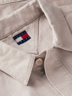 Textured Herringbone Oversized Overshirt — Grey 6