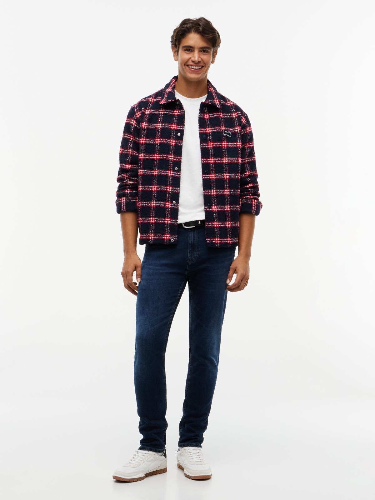 Austin Slim Tapered Flag Embroidery Jeans — Denim