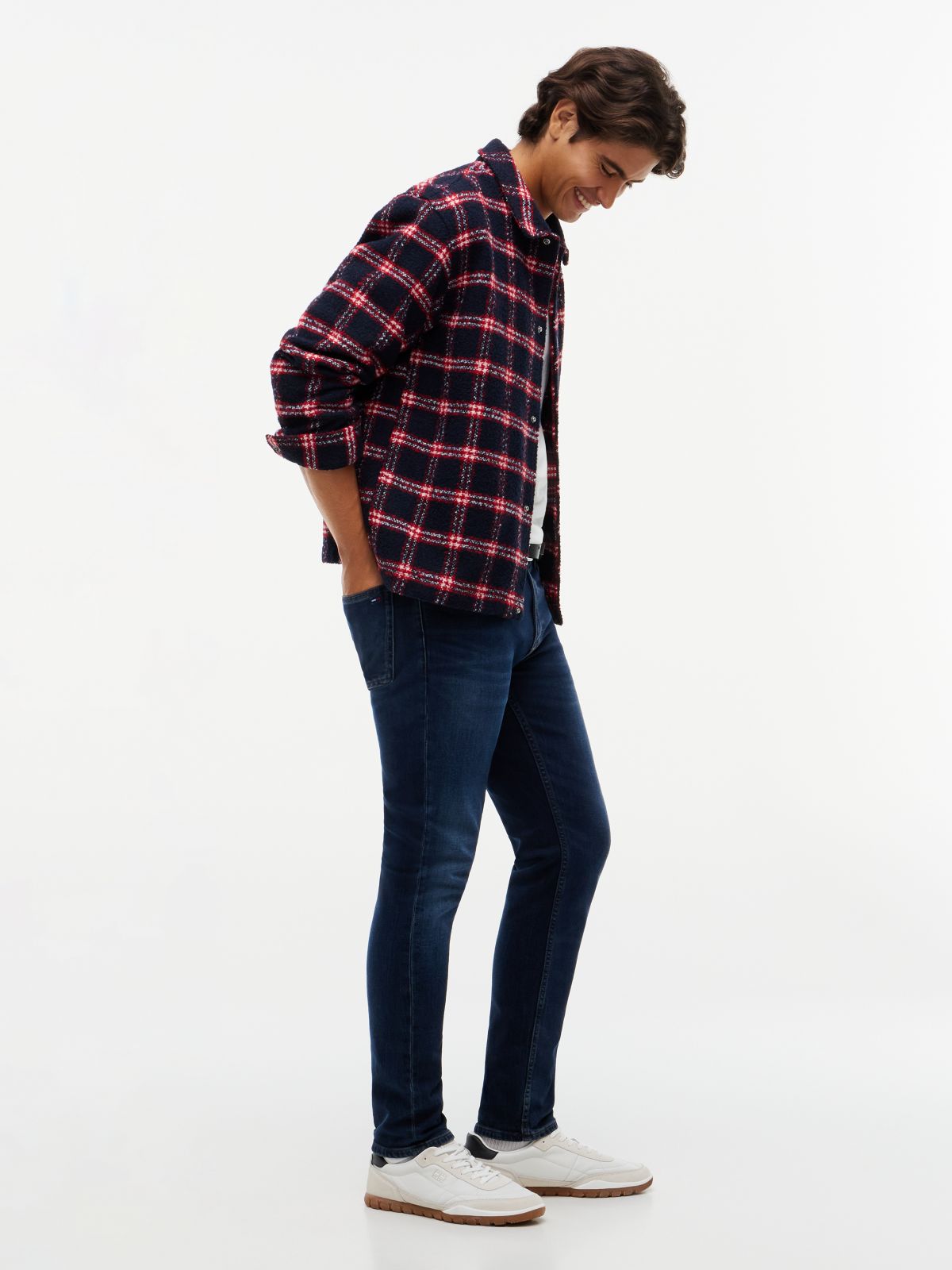 Austin Slim Tapered Flag Embroidery Jeans — Denim