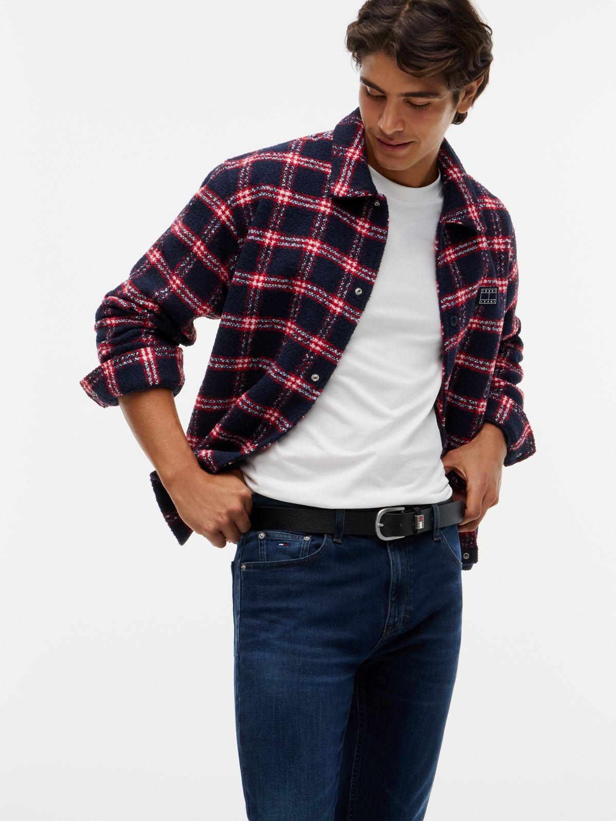 Austin Slim Tapered Flag Embroidery Jeans — Denim