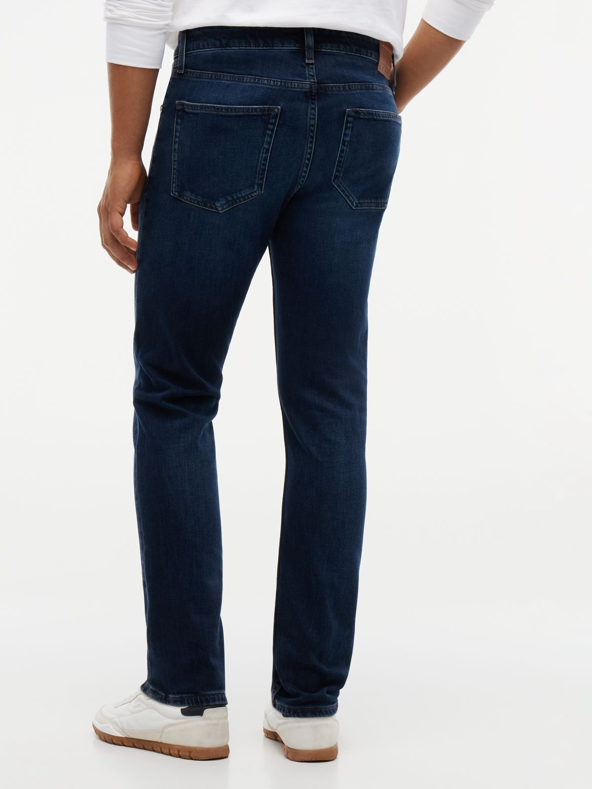 Austin Slim Tapered Flag Embroidery Jeans — Denim