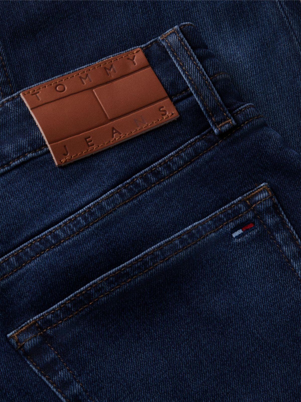 Austin Slim Tapered Flag Embroidery Jeans — Denim