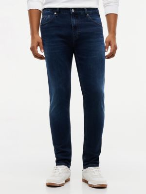 denim austin slim tapered flag embroidery jeans for men tommy jeans