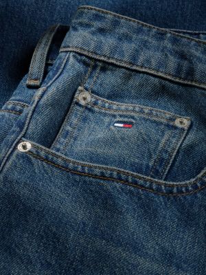 denim theo loose faded whiskered jeans for men tommy jeans