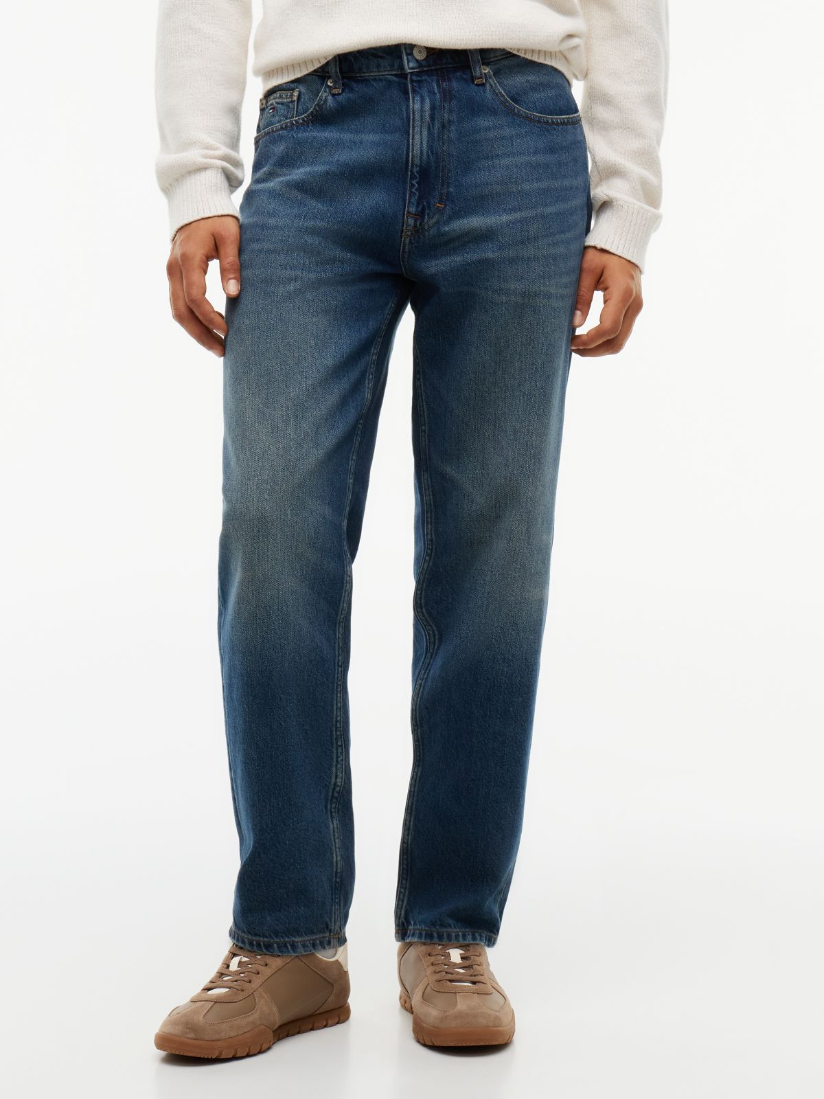 Sonny Tapered Leg Whiskered Jeans — Denim