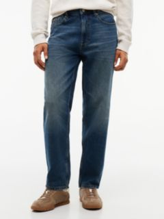 Sonny Tapered Leg Whiskered Jeans — Denim 1