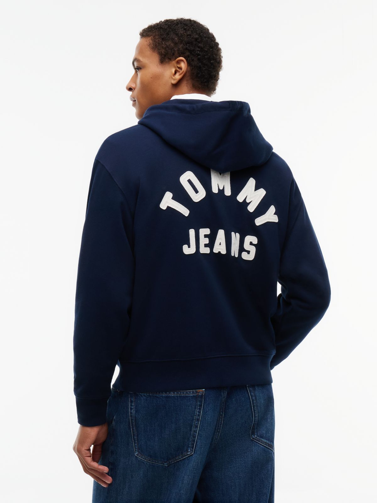 Classic Logo Relaxed Zip-Thru Hoody — Blue