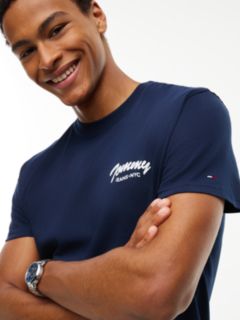 Logo Jersey Crew Neck T-Shirt — Blue 3