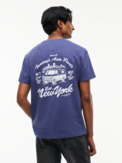 Logo Jersey Crew Neck T-Shirt — Blue 4