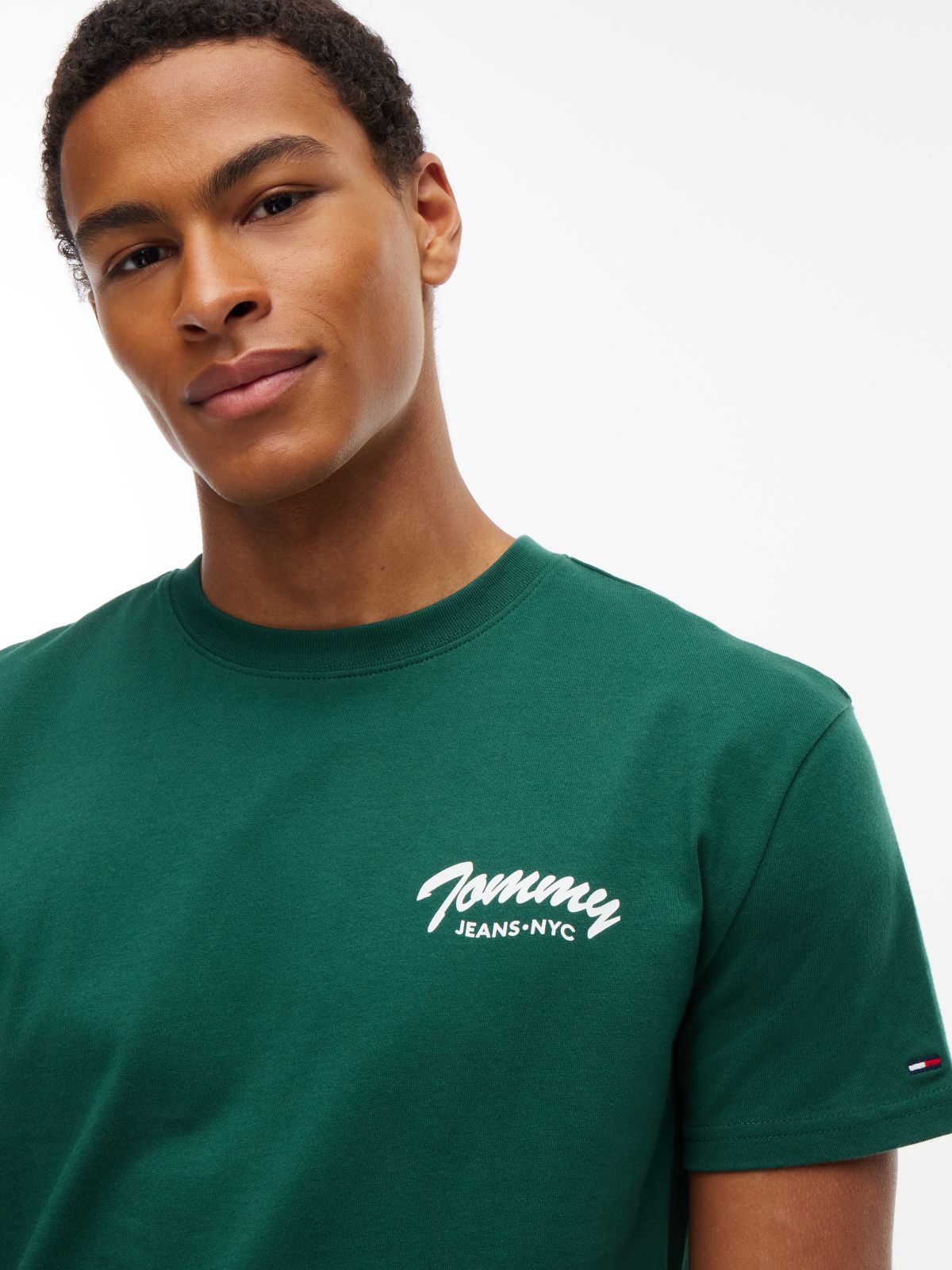 Logo Jersey Crew Neck T-Shirt — Green
