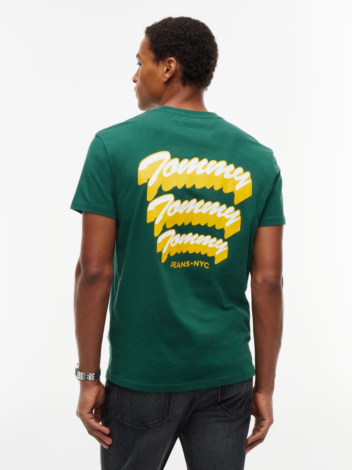 Logo Jersey Crew Neck T-Shirt — Green