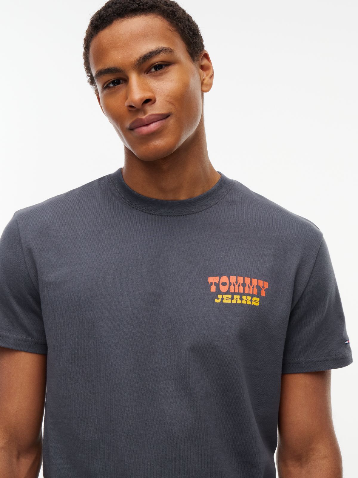 Logo Jersey Crew Neck T-Shirt — Grey