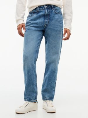 denim ryan slim straight leg faded jeans for men tommy jeans
