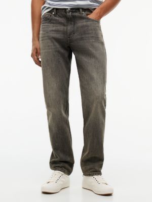 denim ryan slim straight leg black jeans for men tommy jeans