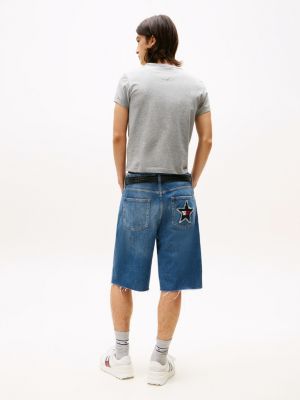grau tommy girl regular fit t-shirt mit grafik für gender-inclusive erwachsene - tommy jeans