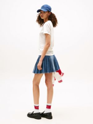 weiß tommy girl regular fit t-shirt mit grafik für gender-inclusive erwachsene - tommy jeans