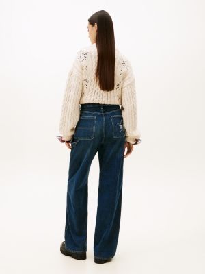 denim tommy girl low rise relaxed straight leg jeans for adults gender inclusive tommy jeans