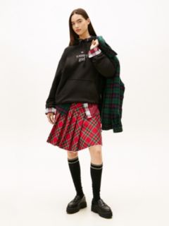 Tommy Girl Logo Relaxed Fleece Hoody — Black 5