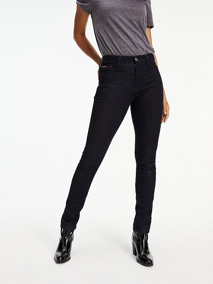 denim high rise skinny fit jeans voor women - tommy jeans