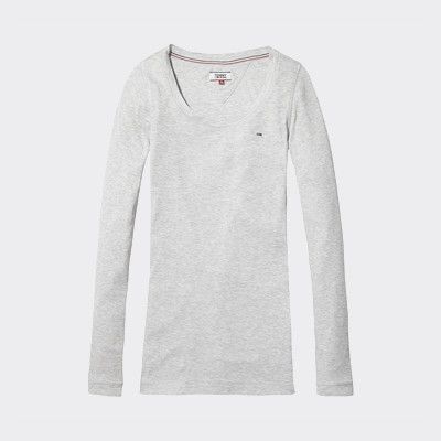 tommy hilfiger grey long sleeve shirt