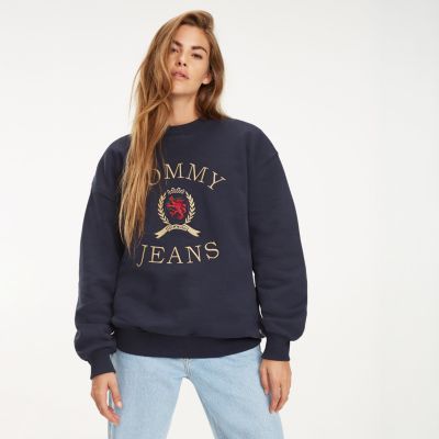 tommy jeans crew crest sweater