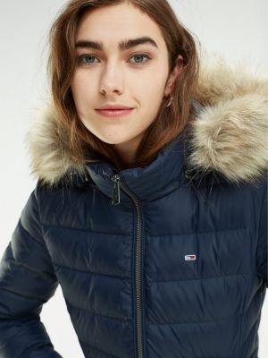 tommy jeans black iris essential down jacket