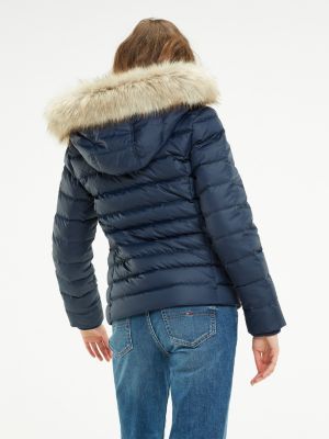 tommy jeans black iris essential down jacket