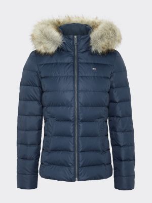 tommy jeans essential hooded down jacket mens