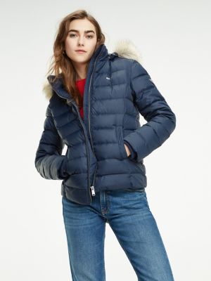 essential hooded coat tommy hilfiger