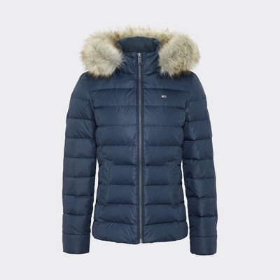 tommy jeans tjw essential hooded down coat
