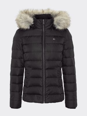 tommy jeans essential hooded down jacket mens