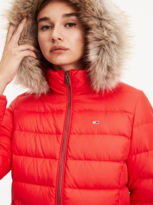 essential hooded down jacket tommy hilfiger