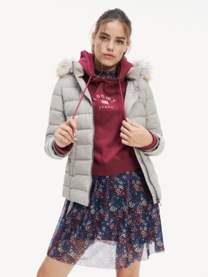 essential hooded down jacket tommy hilfiger