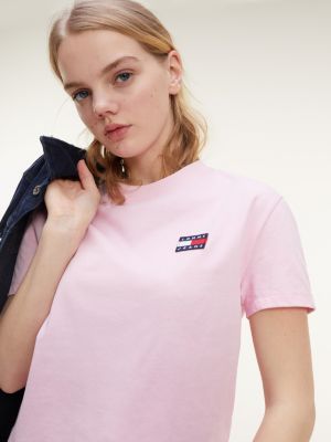 pink tommy jeans shirt