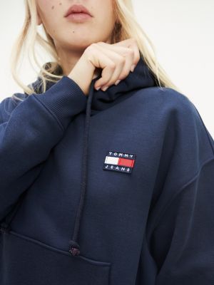 tommy jeans logo drawstring hoodie