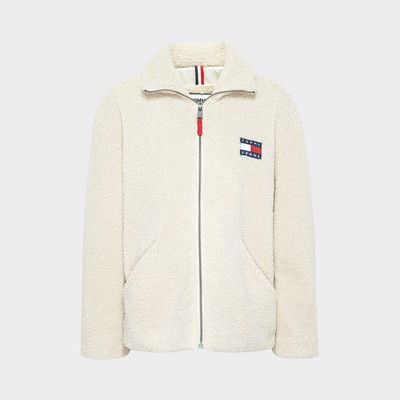 tommy jeans teddy fleece sweatshirt