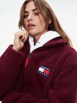 tommy jeans teddy fleece sweatshirt