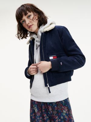 tommy jeans sherpa bomber