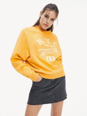 tommy jeans sweatshirt yellow