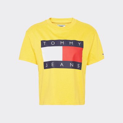 tommy jeans yellow top