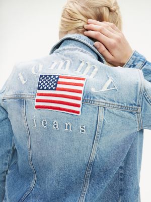 tommy jeans denim jacket back logo