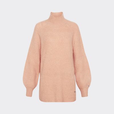 Rollkragenpullover Mit Ballonarmeln Rosa Tommy Hilfiger